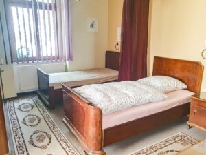 Ferienwohnung Villa Panther in Ehrenfriedersdorf, Erdgeschoss: Schlafzimmer mit Doppelbett
